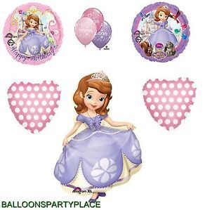 Sofia The First Balloons Disney Princess Birthday Party Supplies Pink Polka Dot