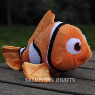 Disney Pixar Finding Nemo Plush Stuffed Toy 9" Clown Fish Soft Doll