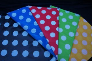 Mickey Mouse Clubhouse Party Black Red Yellow Green Blue Polka Dots Table Cover