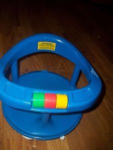 Safety 1st First Blue Bath Tub Ring Seat Chair Suction Swivel Infant Baby