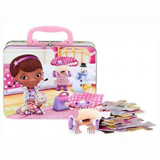 Disney 24pc Doc McStuffins Puzzle in Storage Tin Lunch Box Gift Bag New