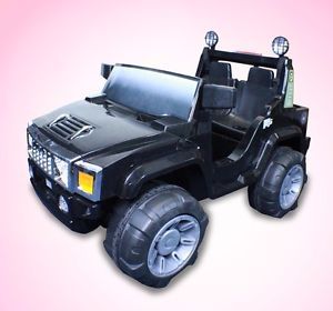 New 12V Battery Powered Kids Double Seat Ride on Toy Truck ATV Car 4 Wheel Black