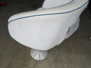Used Pedestal Chair Captains Seat Invader 1987 White Marine Boat Captian