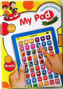 Mini Tablet Y Pad English Computer Educational Toy Kids Battery Operated Slate