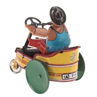 Wind Up Clown on Tricycle Clockwork Tin Toy Great Collectable Gift Kids Favors