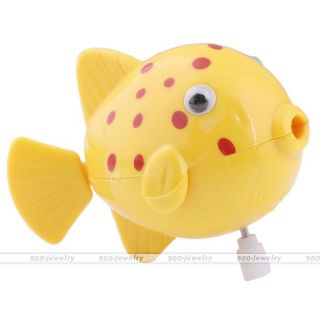 Cute Wind Up Moving Plastic Swimming Fish Baby Kids Children Bath Toy Play Gift