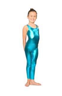 New Girls Kids Barbie Toy Story 3 Turquoise Metallic Shiny Unitard Halloween