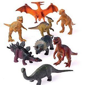 Kids Dino Playset Assorted Plastic Toy Dinosaurs Play Set Dinosaur 3 4" Figures
