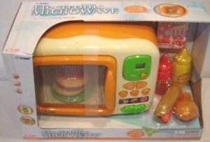 Electronic Children's Toy Microwave Oven Play Kitchen Kids Appliance New
