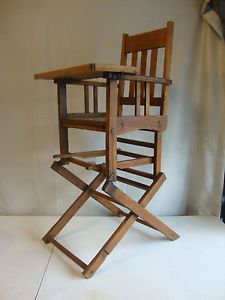 Early 1900s Primitive Antique Oak Childs Potty Chair w Swing Tray