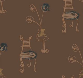 Wallpaper by The Yard Contemporary Cafe Chairs Cream Brown Black Bistro Coffee