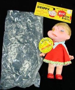 Vintage Drippy Nose Doll 1967 Dress Toy Childrens Girl Baby Rubber Home Fun Kids