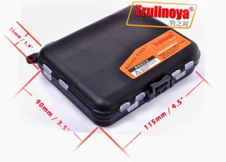 Black Double Layer Plastic Fishing Tackle Box Storage Debris Cases Tool New