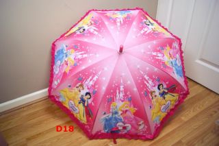New Kids Childrens Cute Cool Disney Cartoon Characters Boys Girls Rain Umbrella