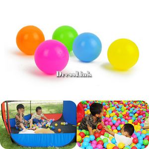 Kids's 50pcs Soft Plastic Pit Ball 5 Bright Color Play Tent Tunnel Toy Pets DL0