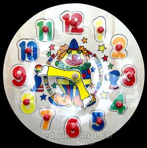 New Wooden Jigsaw Puzzle Clock Toy for Children Kids