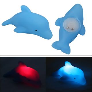 Baby Kids Bath Toy LED Flashing Dolphin Light Lamp