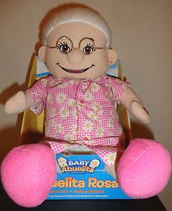 Baby Abuelita Rosa Grandmother Soft Spanish Lullabies Singing Kids Doll ...