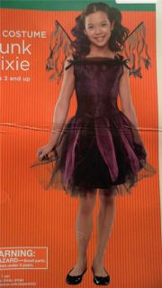 Punk Pixie Purple Girls Kids Dress Rock Sz M Solid 240116181