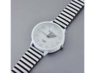 Wamage 9642 Ladies Fashion Color Stripes Strap Wrist Watch for Women New
