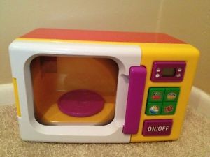 Microwave Oven Kids Pretend Play Toy Kitchen Electronic Lights Sounds