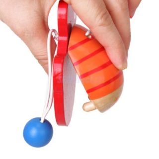 Fish Shape Wooden Castanet Percussion Musical Instrument Kids Educational Toy