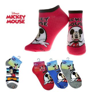 3 Pair Disney Mickey Mouse Kids Socks Size 6 8