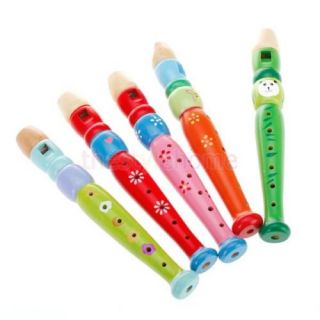 Wooden Flute Kids Music Educational Toy Lightweight Portable Easy Fun to Play