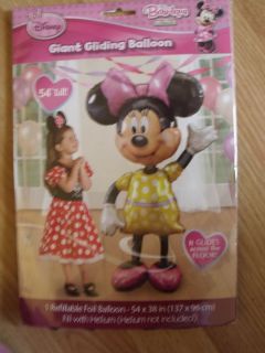 Disney Minnie Mouse Giant Gliding Balloon 54" It Glides Across The Floor New