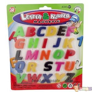 26 Alphabet Number Sign Fridge Magnet Baby Kid Educational Toy Hobbies