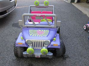Fisher Price Barbie Jammin' Jeep Power Wheels Kids Ride on Toy