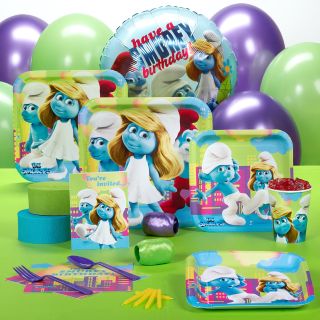 Smurfs Smurfette Movie Birthday Party Supplies Kit Pack