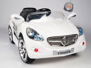 Kids AMG Style Ride on RC Car Remote Control Electric Powered Wheels White