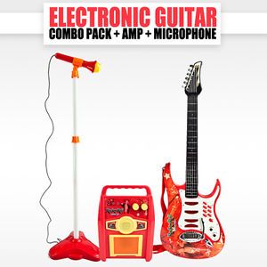 Guitar Microphone Amplifier Toys Kids Karaoke Electric Boy Girl Educational New
