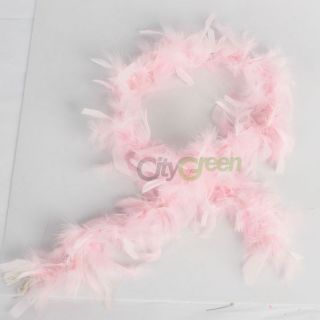 New 5 x Feather Boas Child's Princess Dress Up Wedding Party Costume Decor Pink