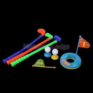 5X Set of Multicolor Plastic Golf Toy for Children Kids Indoor Outdoor Game Set