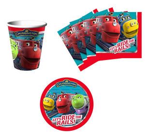 Chuggington Birthday Party Supplies Kit Plates Napkins Cups Set for 8 or 16 New