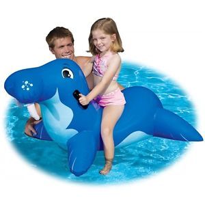 Wally Walrus Pool Ride on Kids Inflatable Swimming Toy Intex Kiddie Float Raft