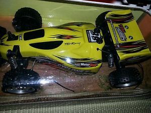 Radio Controlled Car Cyclone II Off Road Yellow Electric Buggy RC Toy Kids Hobby