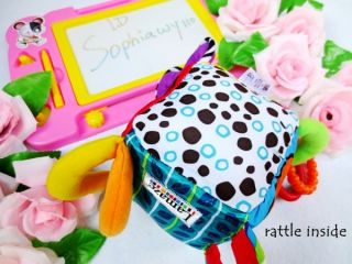 Infant Baby Kid Lamaze Peekaboo Mirror Rattle Crinkle Soft Plush Block Cube Toy