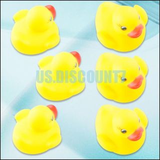 Baby Kids Shower Toys Cute Rubber Float Race Squeeze Squeaky Ducks Ducky Yellow