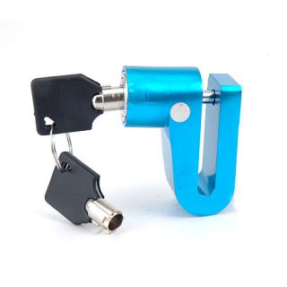 Cool Blue Motorcycle Disc Brake Wheel Lock Bicycle Bike Brake Disc Disk Lock