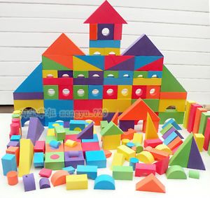 152 Pcs Large Eva Foam Blocks Soft Sponge Blocks Kids Toy 012