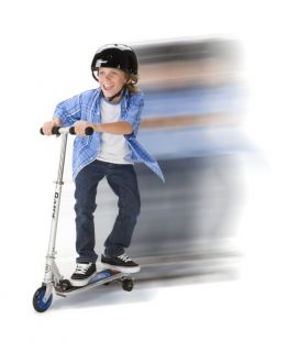 Razor Carvr Kids Folding Kick Scooter w Rear Skateboard Trucks 13010212