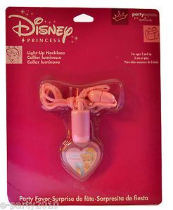 4 Disney Princess Cinderella Light Up Necklaces Birthday Party Supplies