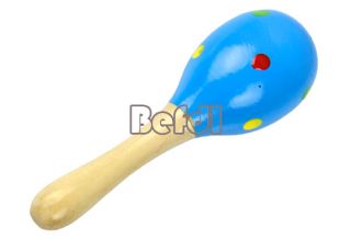 New Hot Wooden Maraca Rattles Kid Music Party Favor Child Baby Shaker Toy BF00