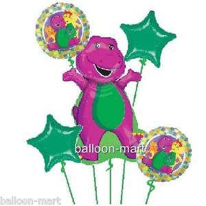 Awesome Barney Birthday Party Supplies Decorations Balloons Green Yellow