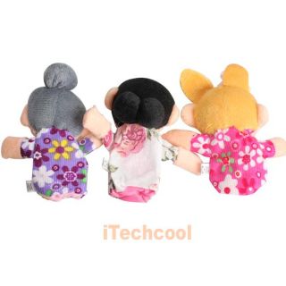 6pcs Family Finger Puppets Cloth Doll Baby Educational Hand Toy Story Kid T1K
