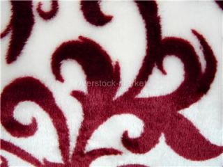 New Life Comfort Sculpted Extremely Soft Plush Throw Blanket Red Imperia 60"X70"