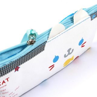 Lovely Cute Cartoon Pattern Canvas Pencil Pen Case Cosmetic Makeup Bag Pouch New